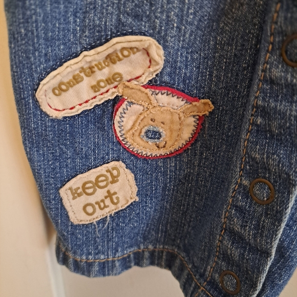 Koala Baby Denim Overalls - “Little Demolition Expert” - Size 6-9 Months - Picture 3 of 6
